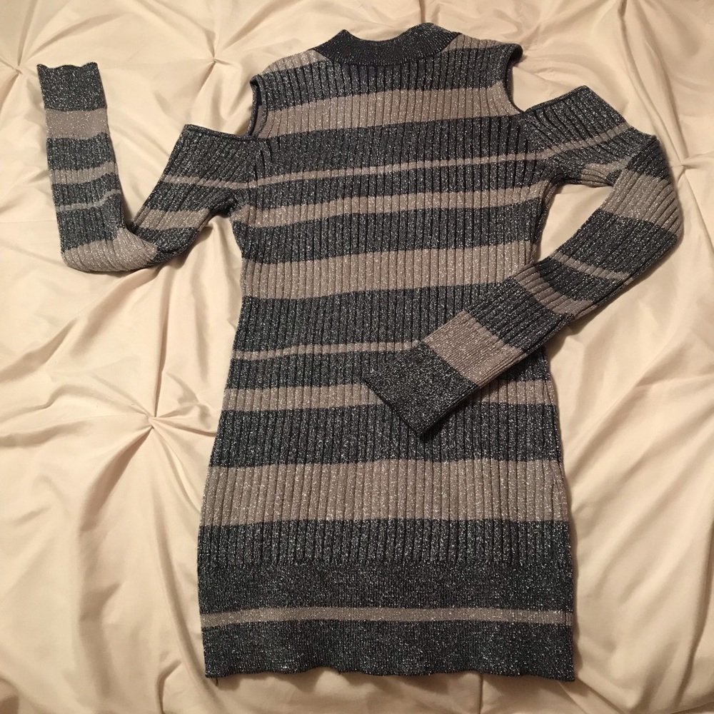Sparkly blue and grey sweater